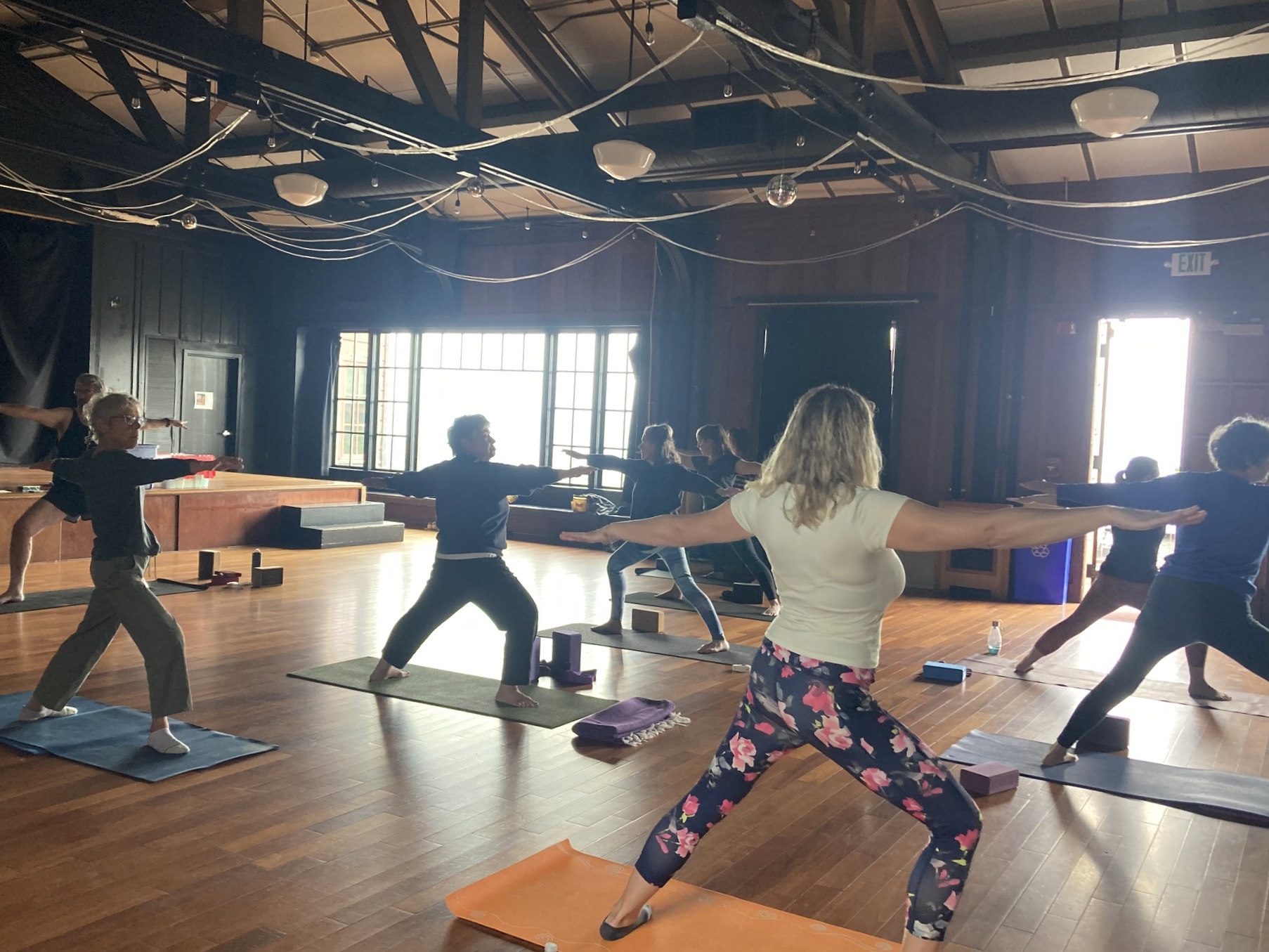 A person doing a yoga pose